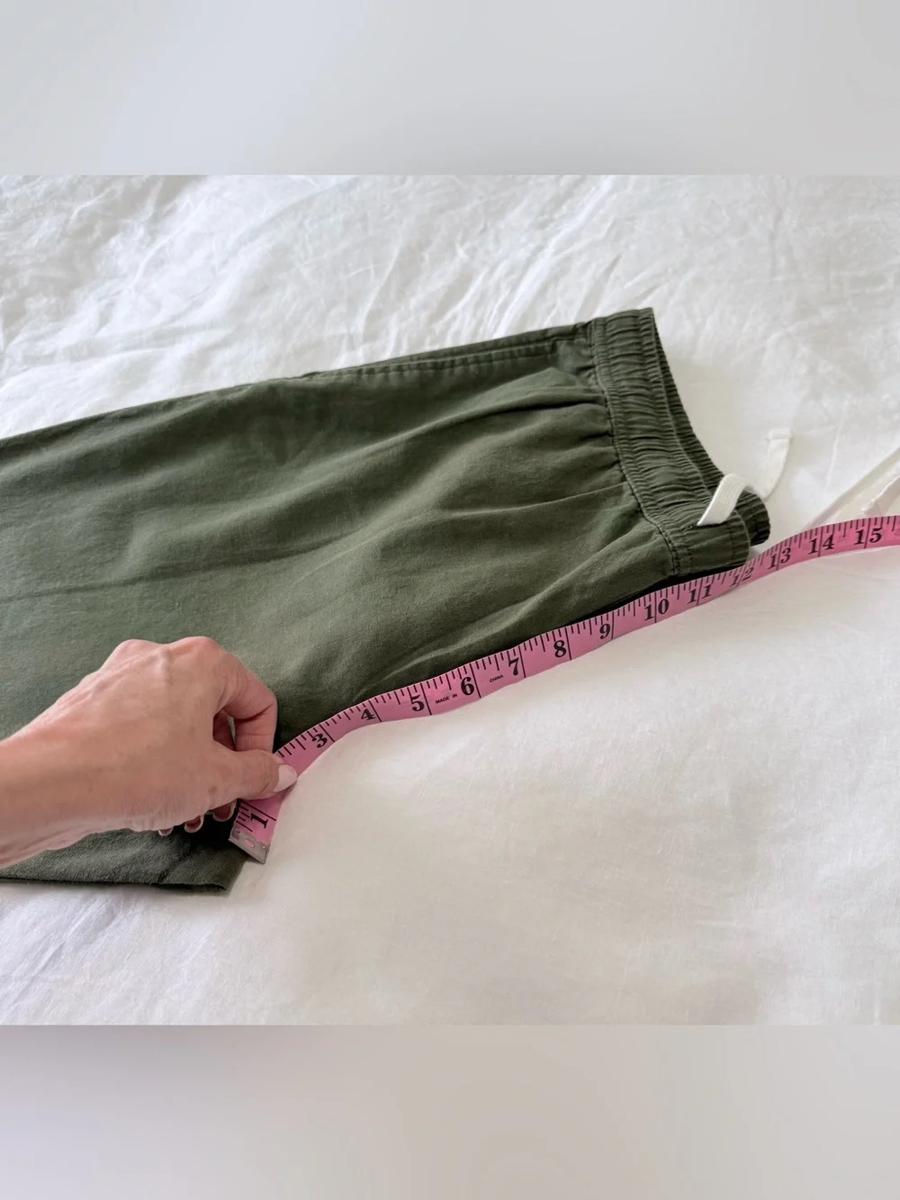 J. Crew | Men's Large (28” Inseam) | Olive Green Cotton Linen Drawstring Pants